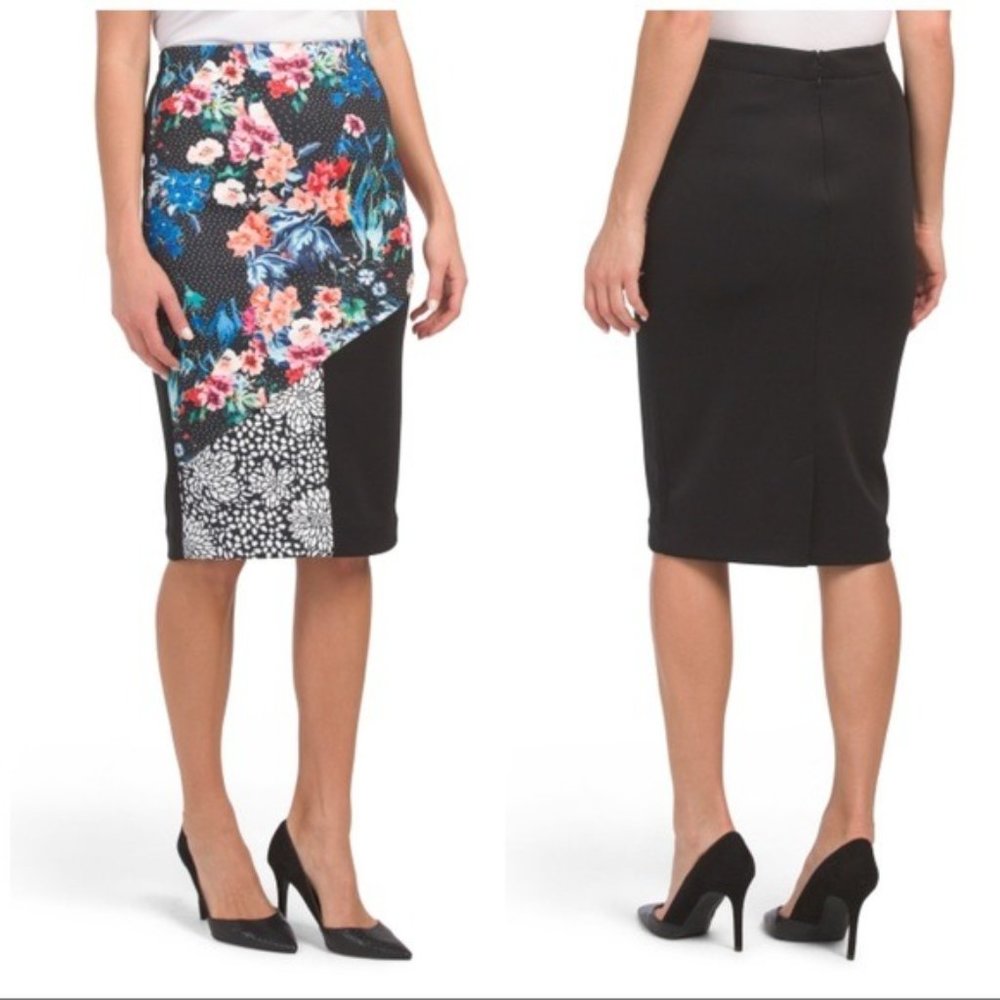 Nicole Miller New York Mix Print Pencil Skirt - Picture 2 of 7